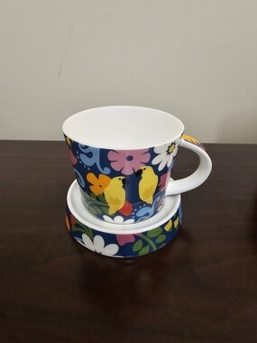 French Bull Tea Cup And Saucer